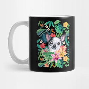 Tropical Short Haired Black and White Chihuahua Mug